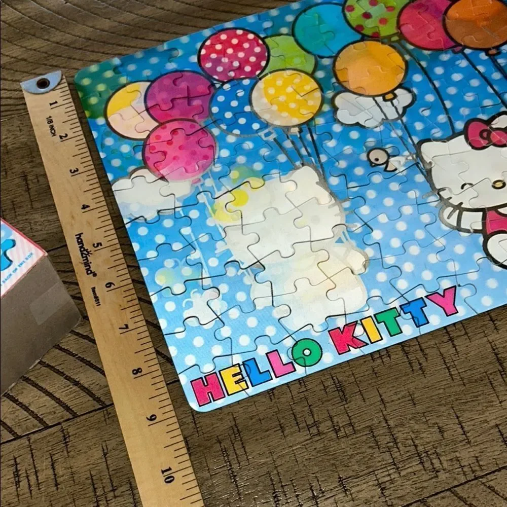 Hello Kitty 🐱 🌺 Lenticular Puzzle 🧩 Set - balloons 🎈🎈 too! 2011 Sanrio USA 🇺🇸
